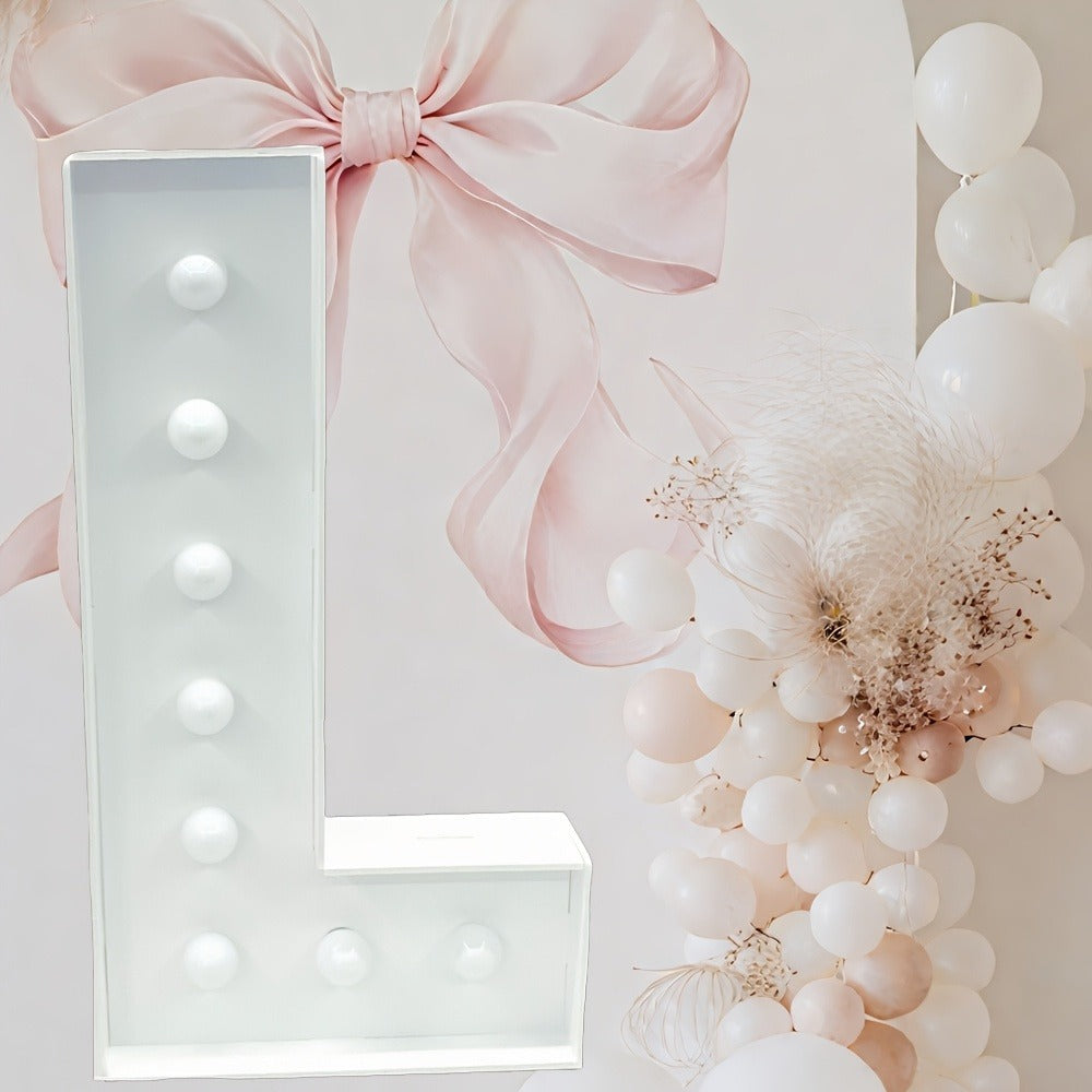 Marquee Letter Lights 3ft LED Light Up Letters for Weddings, Proposals & Celebrations – Cool White Lighted KT Board DIY Display Frame