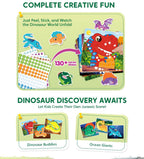 Dinosaur Dot Sticker Art Kit with 12 Picture Canvases and More Than 1, 400 Colored Dot Stickers