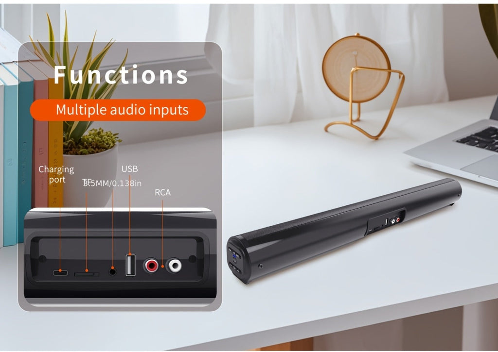 4D Surround Sound Subwoofer Speaker, Wireless & Wired, USB Plug & Play, Party Speaker for Laptop