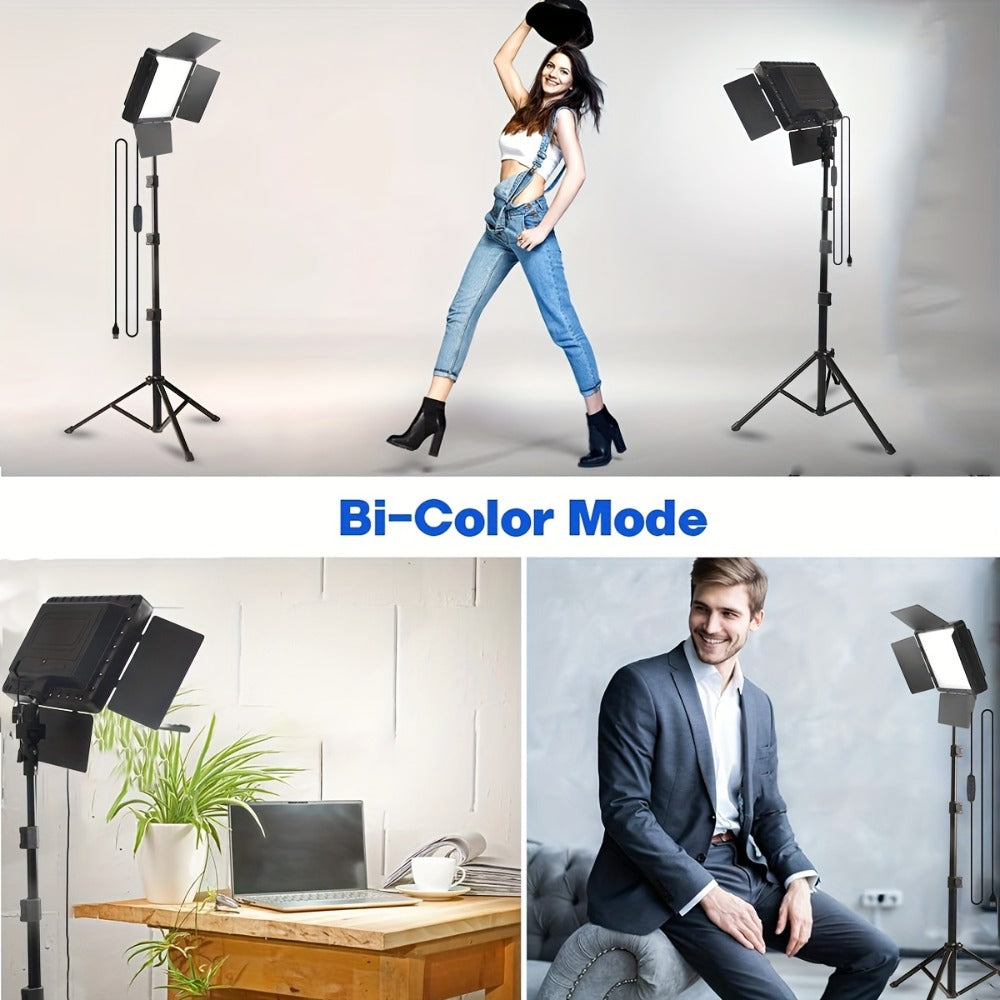 LED Fill Light Kit Studio Photography Lighting Set 10-Inch Square Dimmable 3 Color Modes for an Everyday Personal Care Routine