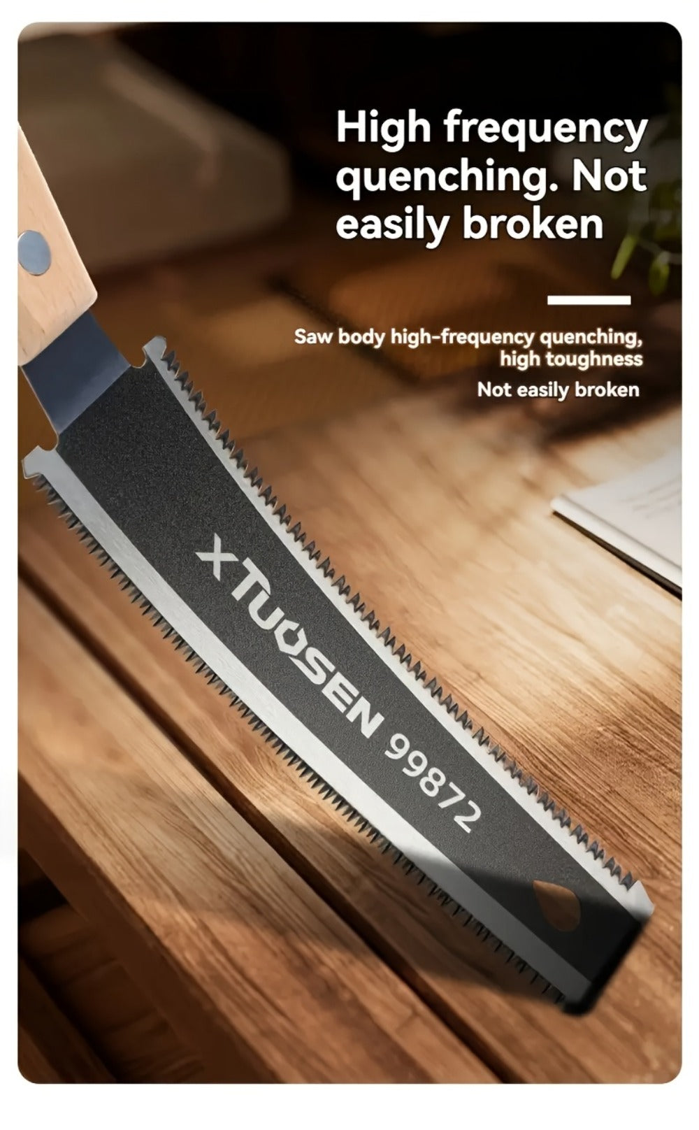 Japanese Pull Saw Set 3-Piece, Double-Sided Fine Teeth Curved Hardwood Hand Saw for Woodworking, Trimming & Precision Cutting
