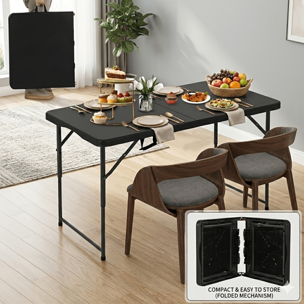 6-Foot Heavy-Duty Folding Table with Carry Handle for Work, Display, and Everyday Use detail image - detail view 8