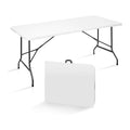 6-Foot Heavy-Duty Folding Table with Carry Handle for Work, Display, and Everyday Use