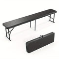6-Foot Plastic Folding Bench with Tool-Free Assembly and Multiple Color Options