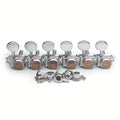 6-Inline Locking Guitar Tuners, 1:15 Ratio, Chrome or Gold Set