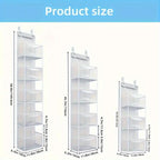 Hanging Storage Organizer 4 or 6-Layer Foldable Non-Woven Bag in Gray or Neutral Color Options
