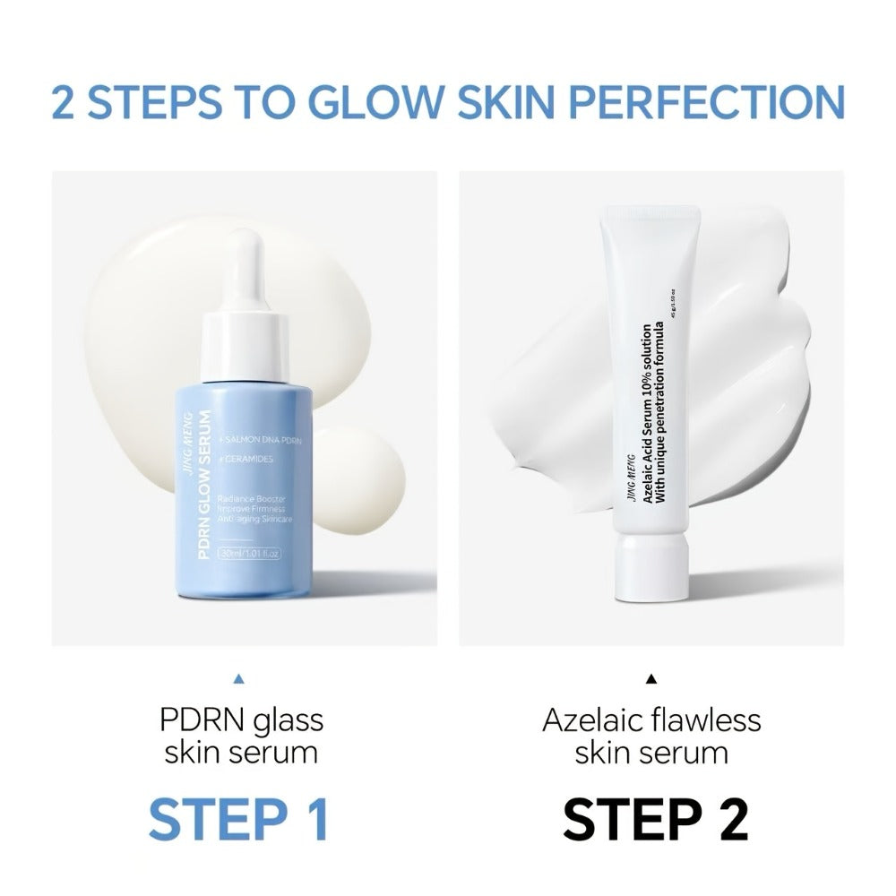 Azelaic Acid Serum 10% for Uneven Skin Tone Korean Skincare Face Serum Women All Skin Types JING MENG 30ml 45g