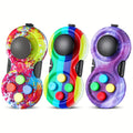 Three-Pack Handheld Fidget Controller Toys with Buttons, Roller and Five Multicolor Checkout Sets