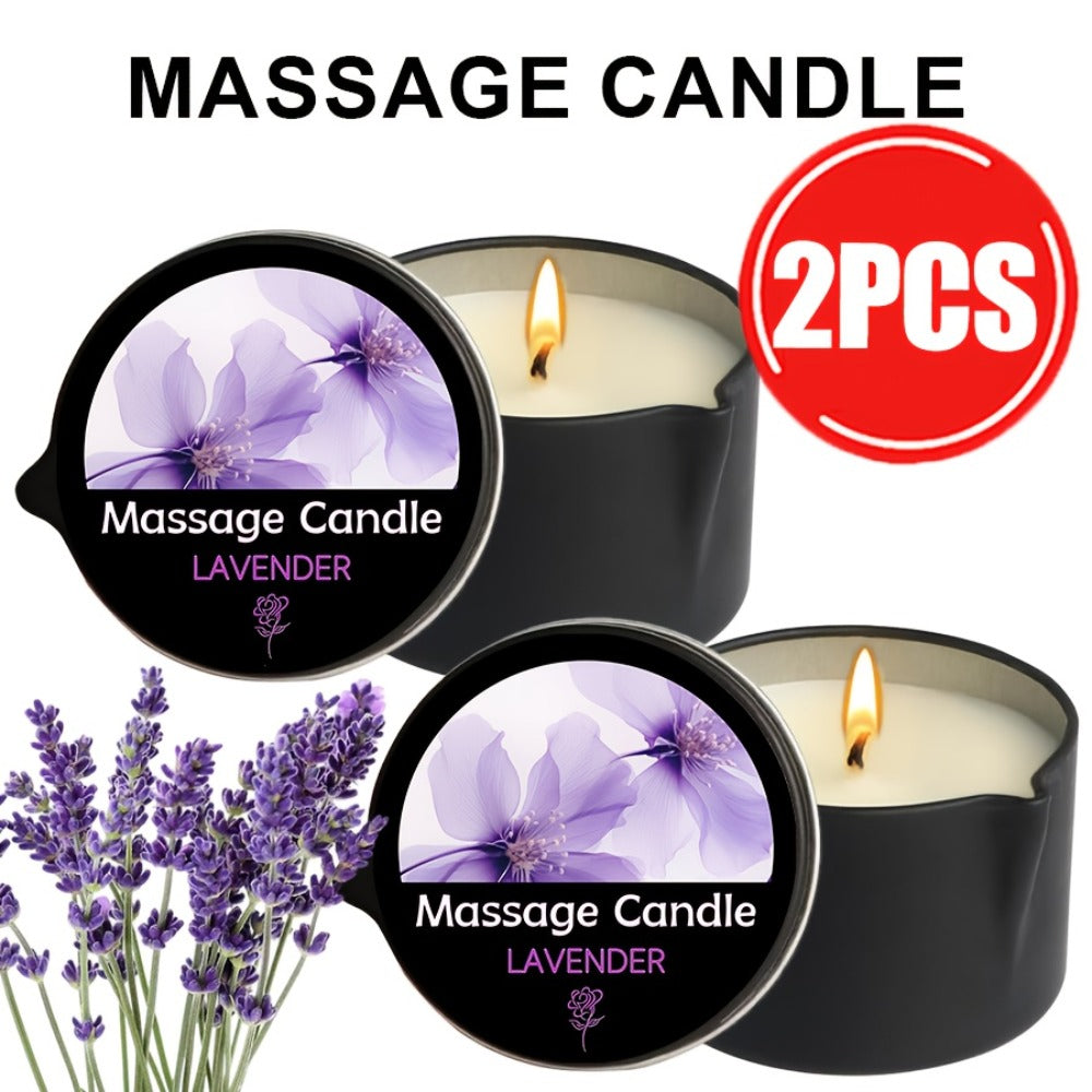 Black-Tin Massage Candle with Scent and Pack-Count Options for Spa, Pedicure and Body-Oil Use