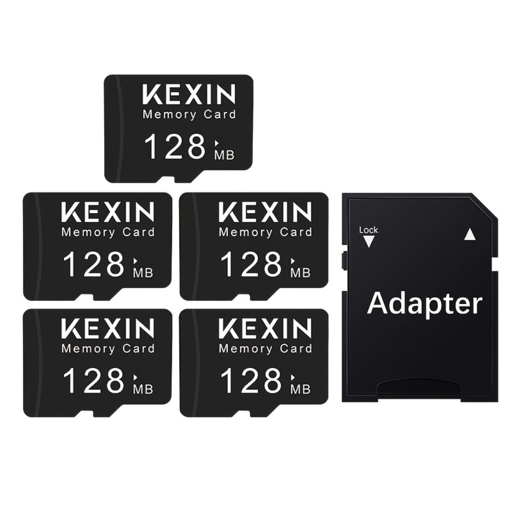 Micro SD Card 5 Pack 128MB 512MB Class 4 TF Flash Memory Cards – Multi-Device Storage for Camera Car Audio GPS Game Console Tablet Phone