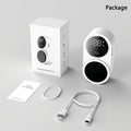 Enclosed Two-Slot Wall-Mounted Toothbrush Holder with Sensor Door, Display and USB Charging Cable