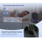 Air Purifier with H13 True HEPA Filter, 25dB Mode, Scent Diffuser and Black or White Finish