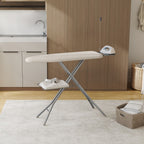 Ironing Board Full Size Foldable Height Adjustable with Clothes Rack Cord Holder 4-Layer Pad Heavy Duty Steel Legs for Laundry Room Living