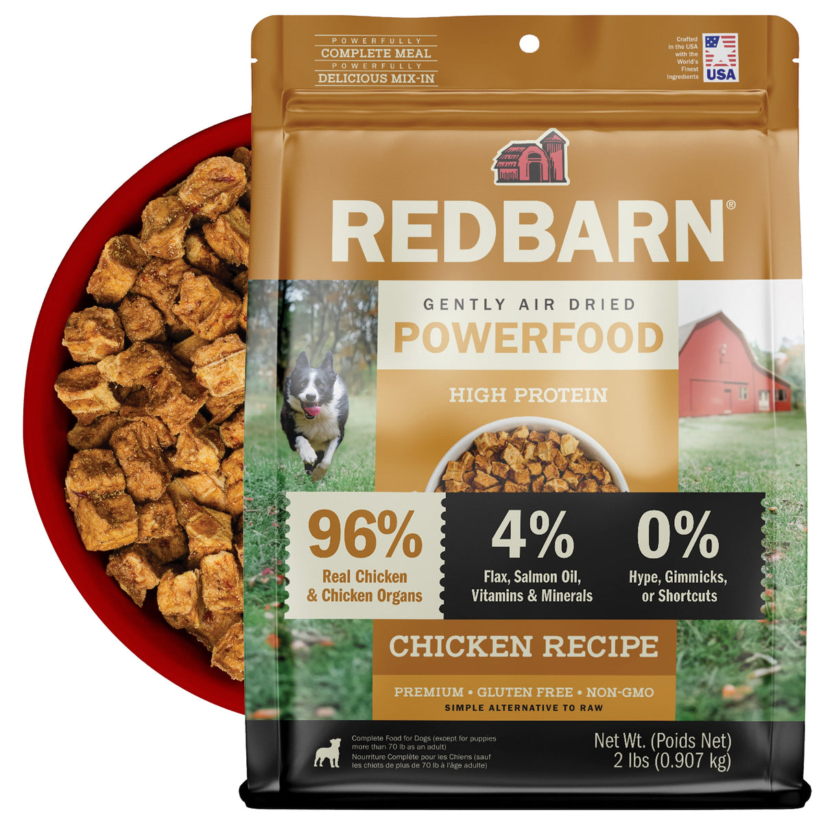 Air Dried Powerfood High Protein Chicken Recipe 2lb Bag - Case of 8