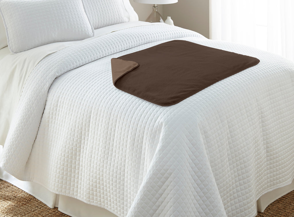 Silky Waterproof Pet Protection Throw, Chocolate/Cappuccino / Small (30 x 35) (2-pack)