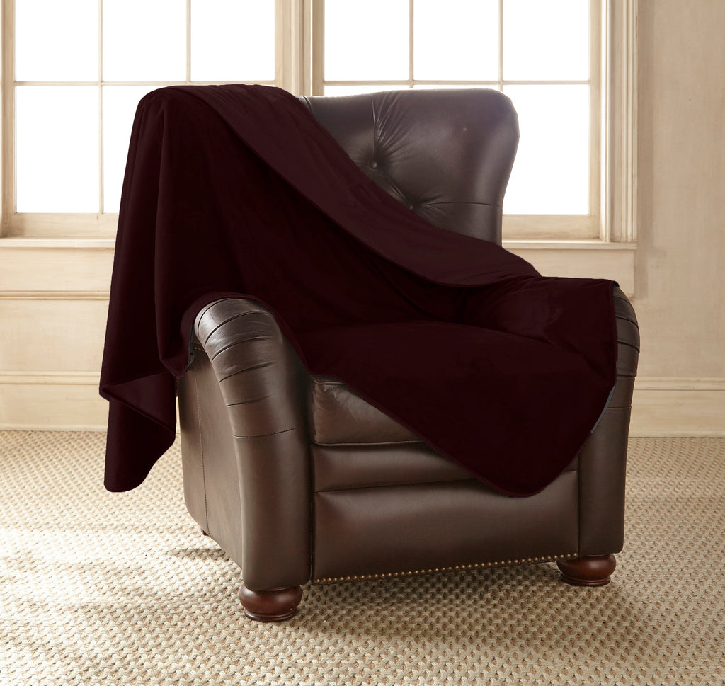 Silky Waterproof Pet Protection Throw, Merlot / Medium (70 x 70)