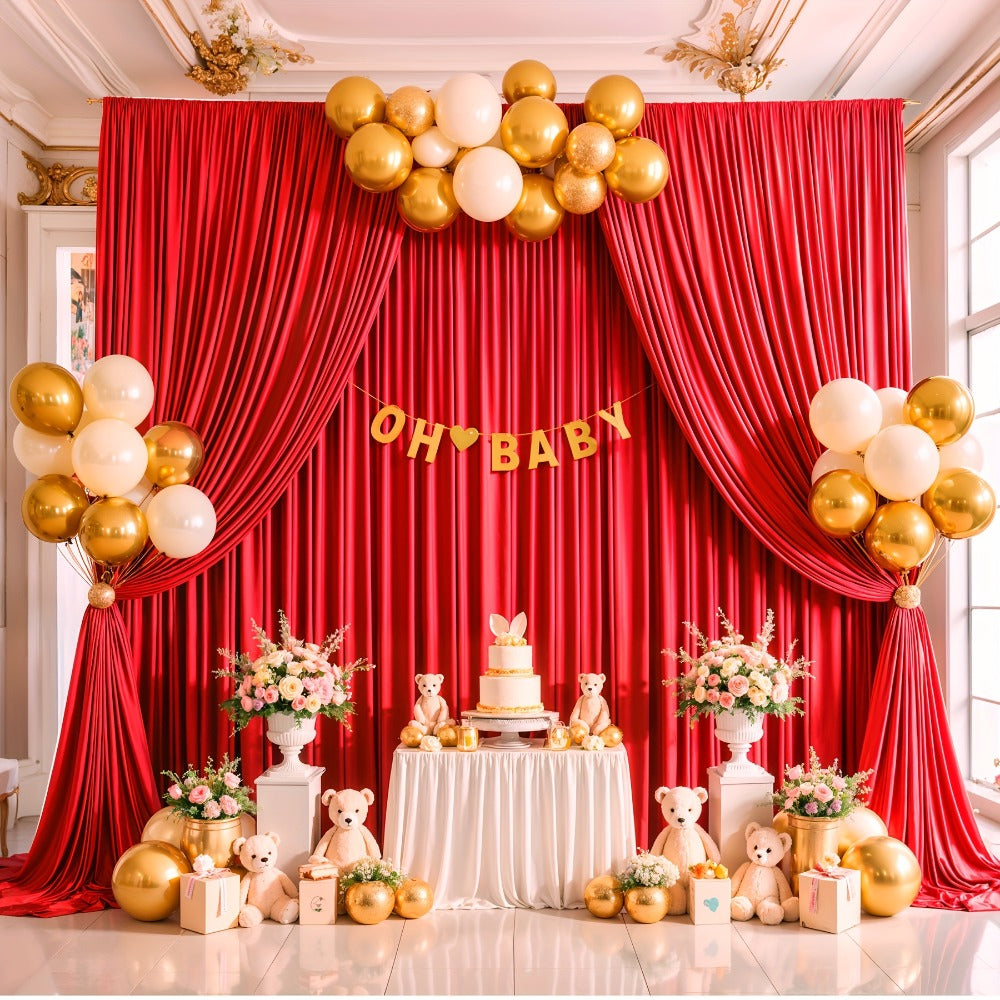 Two-Panel Photography Backdrop Curtain Set in 16 Colors with 59 x 85-Inch Panels and Pole Pockets
