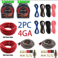 4 Gauge Amp Wiring Kit 2300W – Complete Car Audio Amplifier Install with RCA Cable, Subwoofer Wire, AGU Fuse Holder, Speaker & Remote Wire