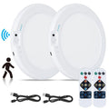 Wireless LED Ceiling Light with Motion Sensor 2 Pack – 5500mAh Rechargeable, Remote Control, 3 Brightness Modes