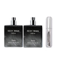 Cologne Spray for Men SEXY MAN Two-Bottle Set with 7054A and 7054B Color Options and Gift Vial