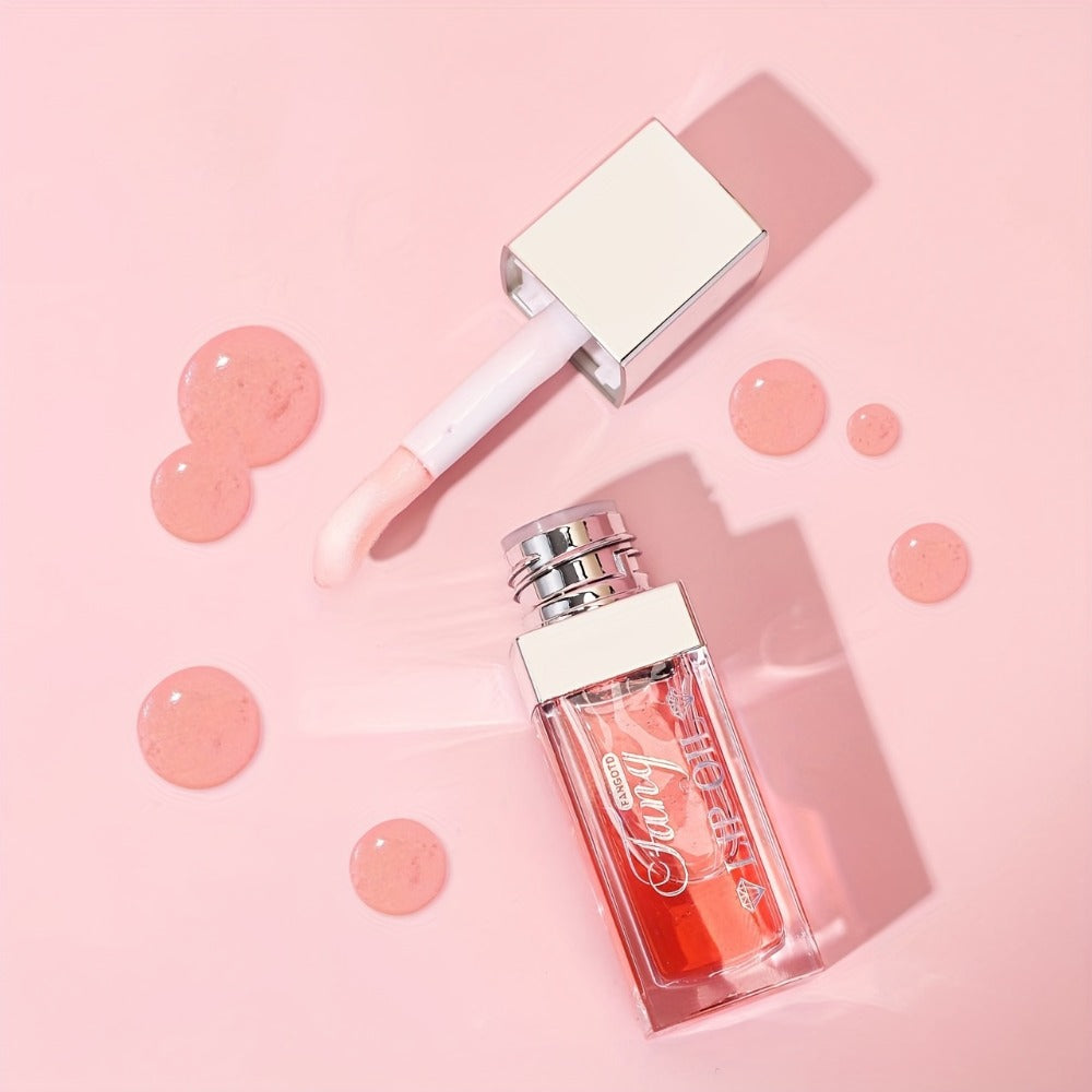 Glossy Lip Oil Set 4 Pack Moisturizing Plumping Transparent Volumizing Lip Treatment Non-Sticky Long-Lasting Lip Gloss Oil for Soft Hydrated