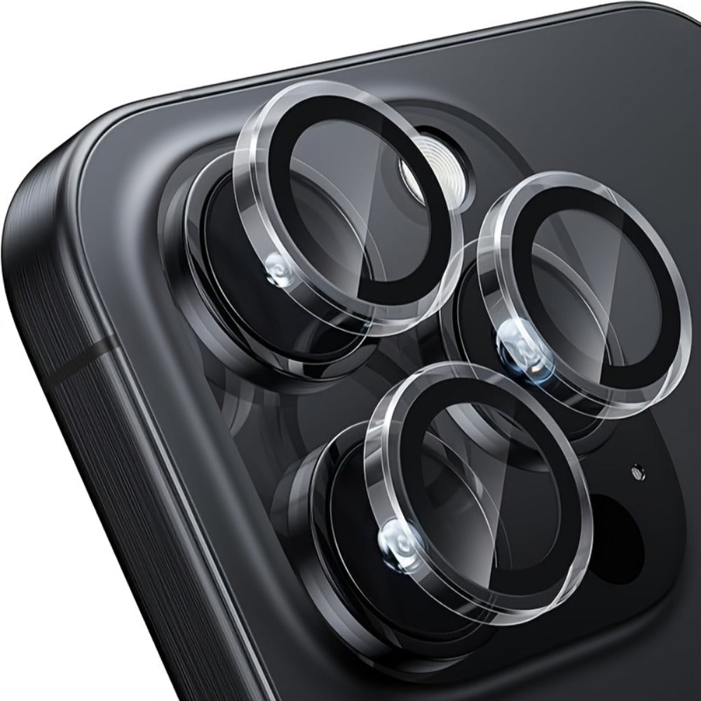iPhone Camera Lens Protector 15PCS Mixed Colors – Metal Ring Cover for iPhone 11 12 13 14 15 16 Pro Max Mini Plus