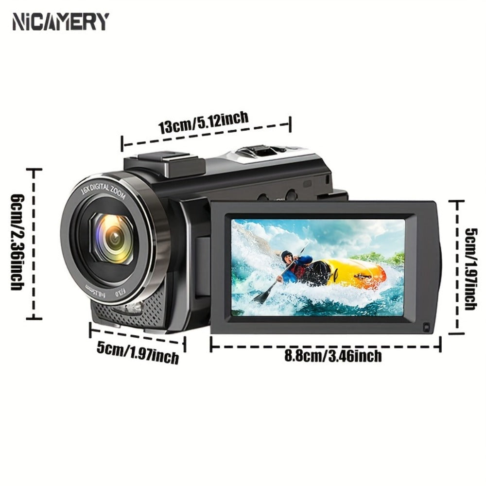 5K 30FPS Vlog Camera 48MP UHD WiFi with 16x Digital Zoom, IR Night Vision for an Everyday Personal Care Routine