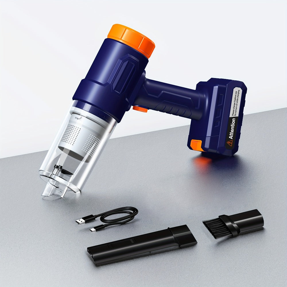 Handheld Vacuum Cleaner with 4KPa Suction, USB Charging, Crevice Tool and Three Color Options