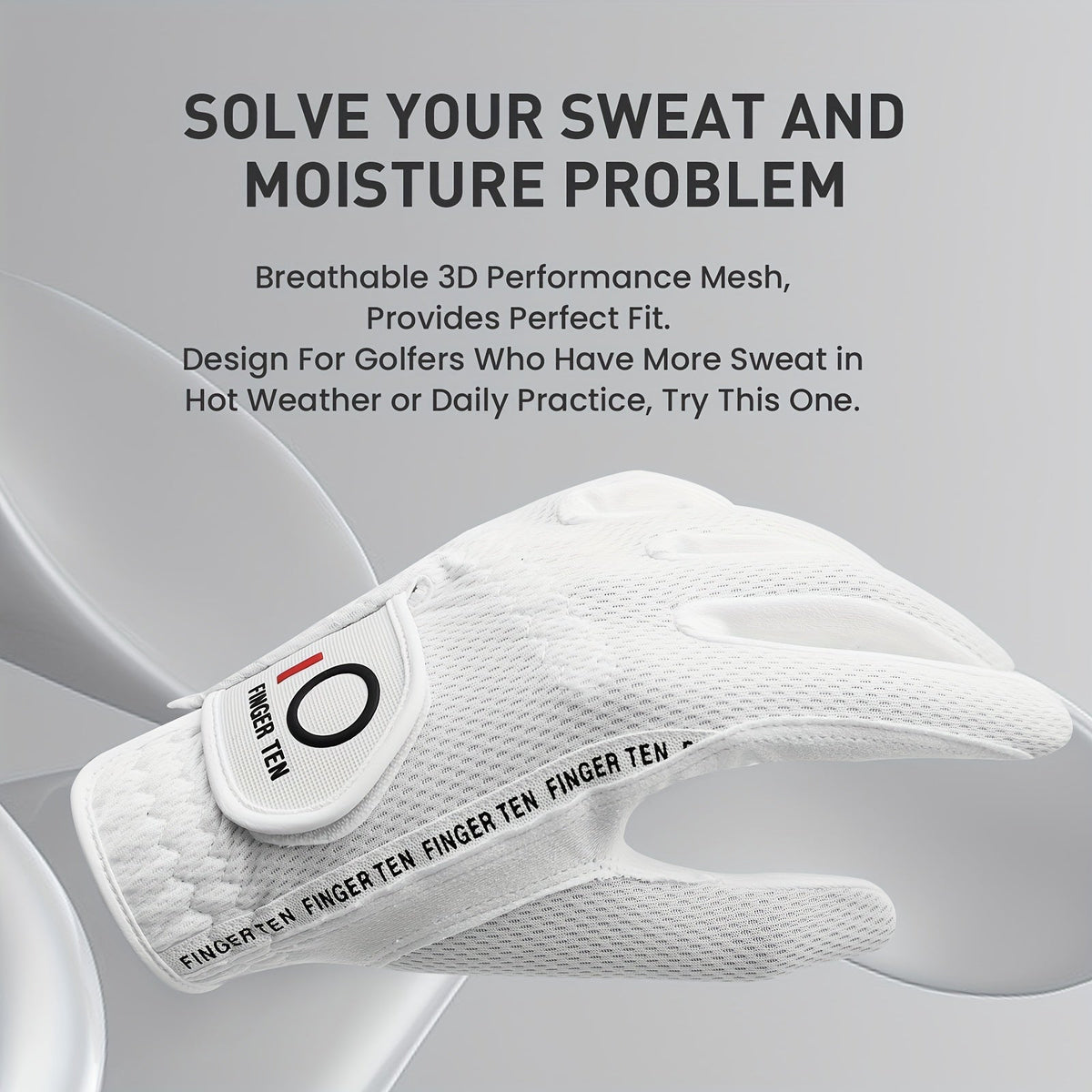 Wet Weather Golf Gloves Rain Grip 3-Pack for Men | Breathable Water-Resistant Golf Gloves for Left & Right Hand