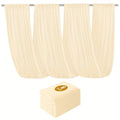 6-Pack Chiffon Ceiling Drapes for Wedding 63x118in – Sheer Polyester Backdrop Curtains with Rod Pockets for Wedding Arch, Party Stage