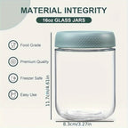 Wide Mouth Mason Jar Set, Six 16oz Glass Containers with Lids and Optional Protective Silicone Sleeves