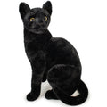 Plush Toy Boone Black Cat 13-Inch Sitting Kitty with Green Eyes for Shelf or Room Display for Character Display, Room Decor and Gift