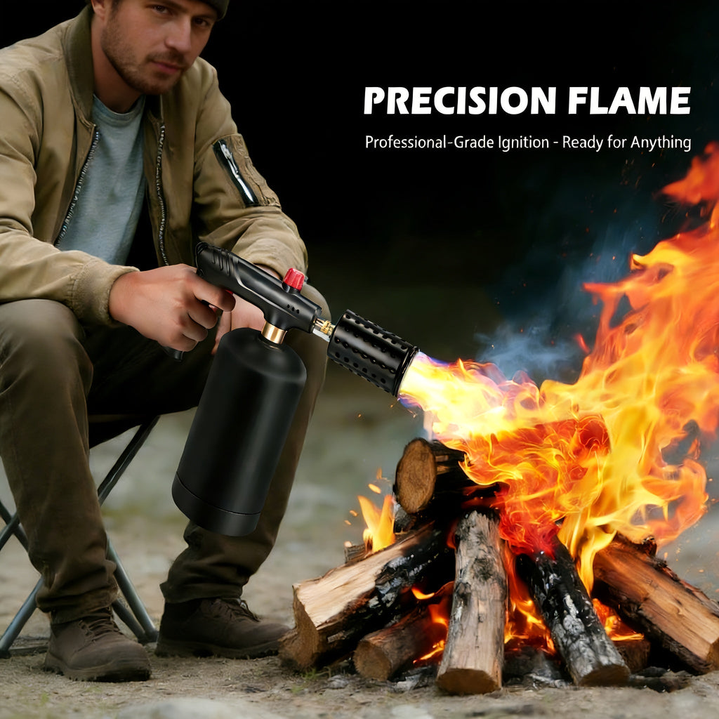 Kitchen Torch Propane Culinary Torch with Adjustable Flame, Safety Lock & Heat Dissipation, Butane Torch for Searing Steak