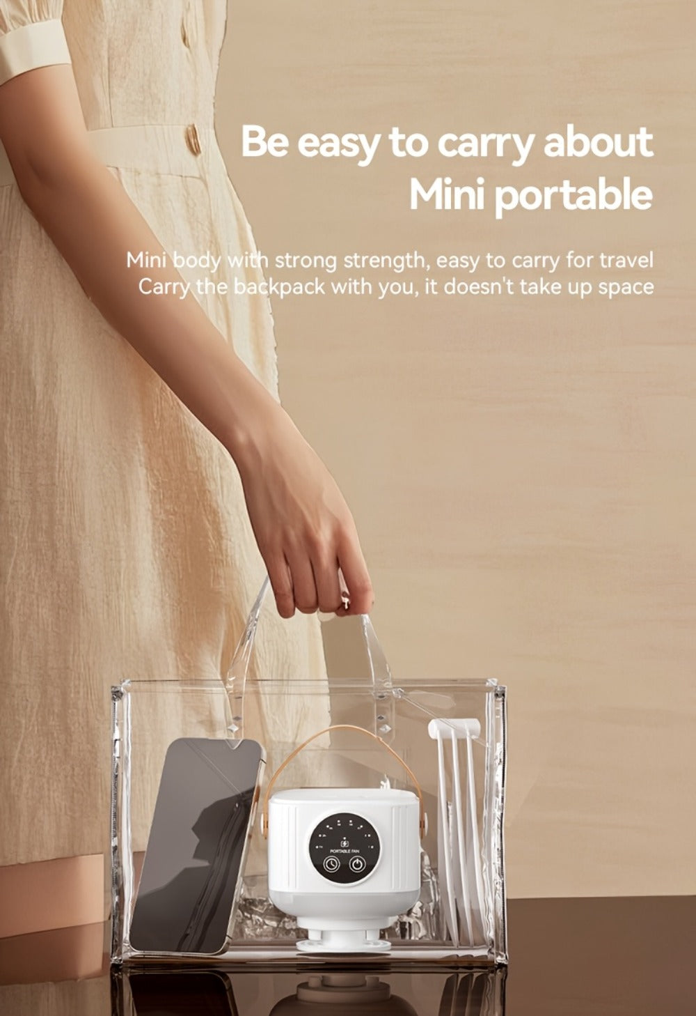 Portable Fan USB-Powered Hanging Tent Model with Remote Control, LED Light and Optional Triangular Stand