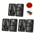 Three-Case Nail Grooming Bundle with 23-Piece Black-and-Red Tool Set in Each Zippered Case