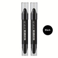 Instant Gray Root Coverage Stick for Men 2-Pack Sevich Beard & Hairline Color Pen, Sweat-Proof Precise Application Black & Dark Brown