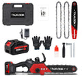 12-Inch Cordless Electric Chainsaw Kit in Five Colors with One- or Two-Battery and Two- or Three-Chain Options