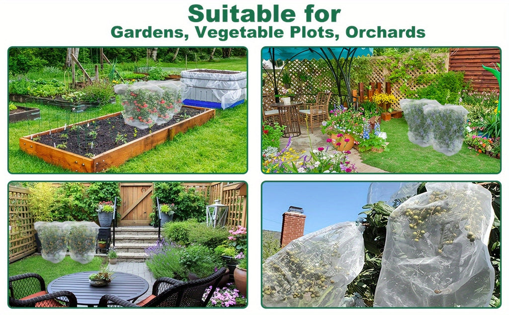 Garden Netting | Plant Protection Bags Drawstring Insect Bird Barrier