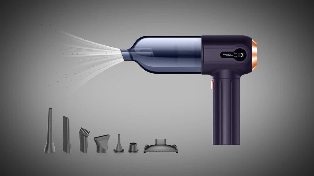 Cordless Car Vacuum Cleaner USB Rechargeable, Powerful Handheld Vacuum with Blow & Suction, Multiple Accessories for Car