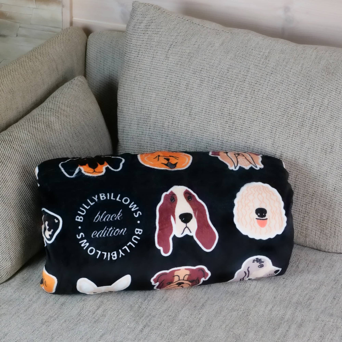 Black Pet Blanket for Dogs and Owners Small - 1m x 1m