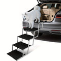 Dog Ramp for Cars Portable Folding Pet Stairs for SUV Trucks & Large Dogs – Non-Slip Surface Reinforced Steps Supports Up to 200 lb