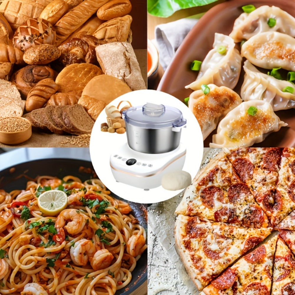 Electric Dough Maker with Ferment Function - 7Qt 250W Dough Kneading Machine, 304 Stainless Steel Bowl