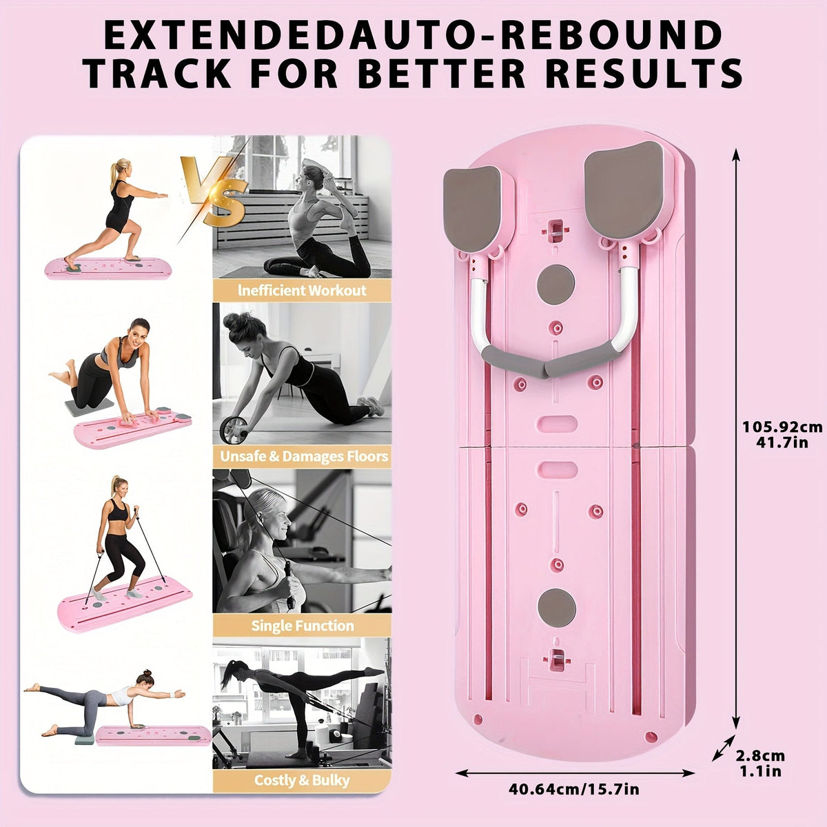 Ab Workout Board 8-in-1 Multifunctional Pilates Board Set – Core Exerciser for Waist & Abdomen Strength Training
