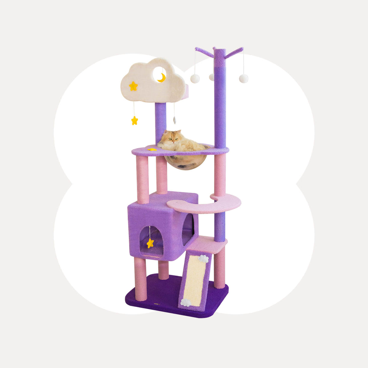 Moonlight Cat Tree Tower, 63.4" Deluxe Version / 3-5 Days to arrive