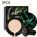 Two-Piece Moisture CC Air Cushion Foundation Set with Mushroom Puffs and Two Matched Shade Options