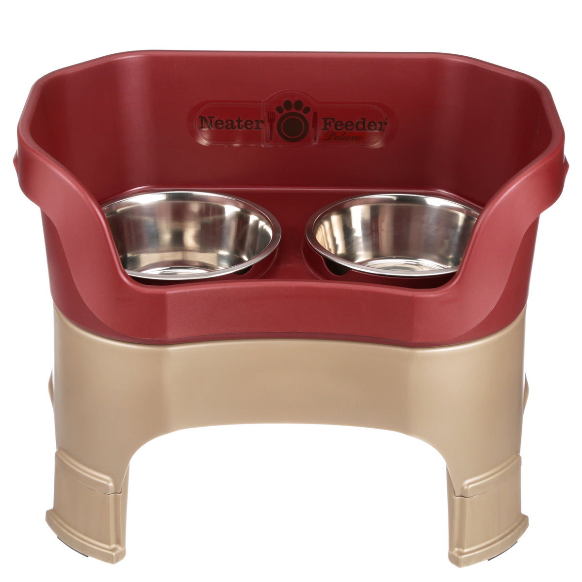Elevated Dog Feeder, Cranberry / Large