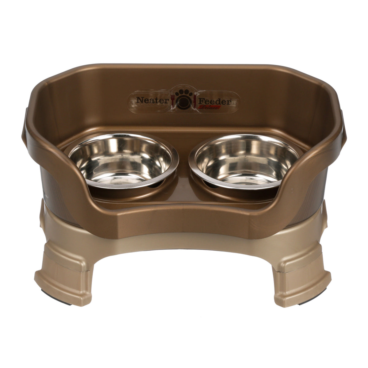Elevated Dog Feeder, Bronze / Small