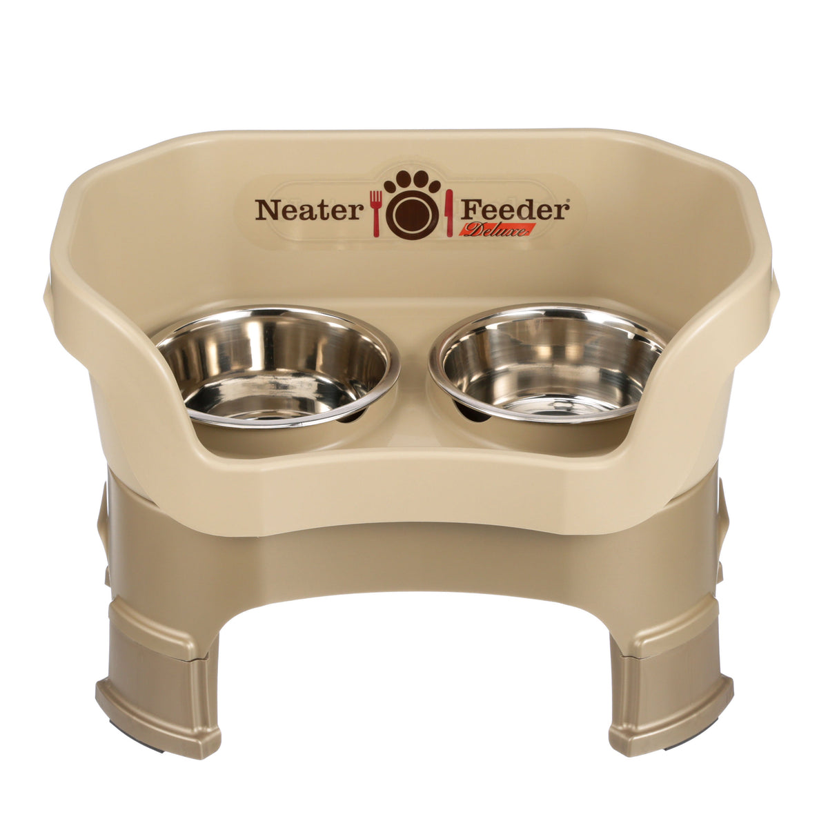 Elevated Dog Feeder, Cappuccino / Medium