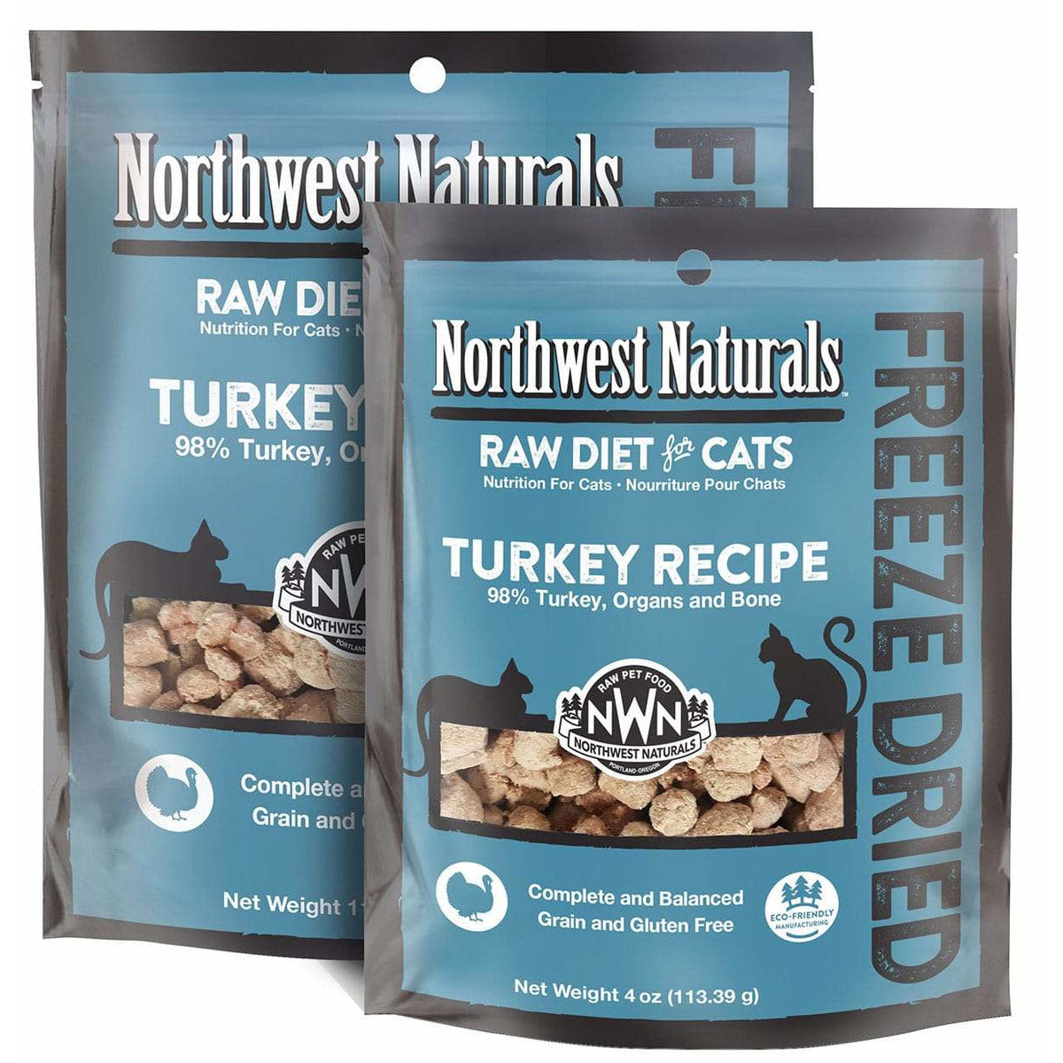 Freeze-Dried Raw Cat Food Nibbles, Turkey