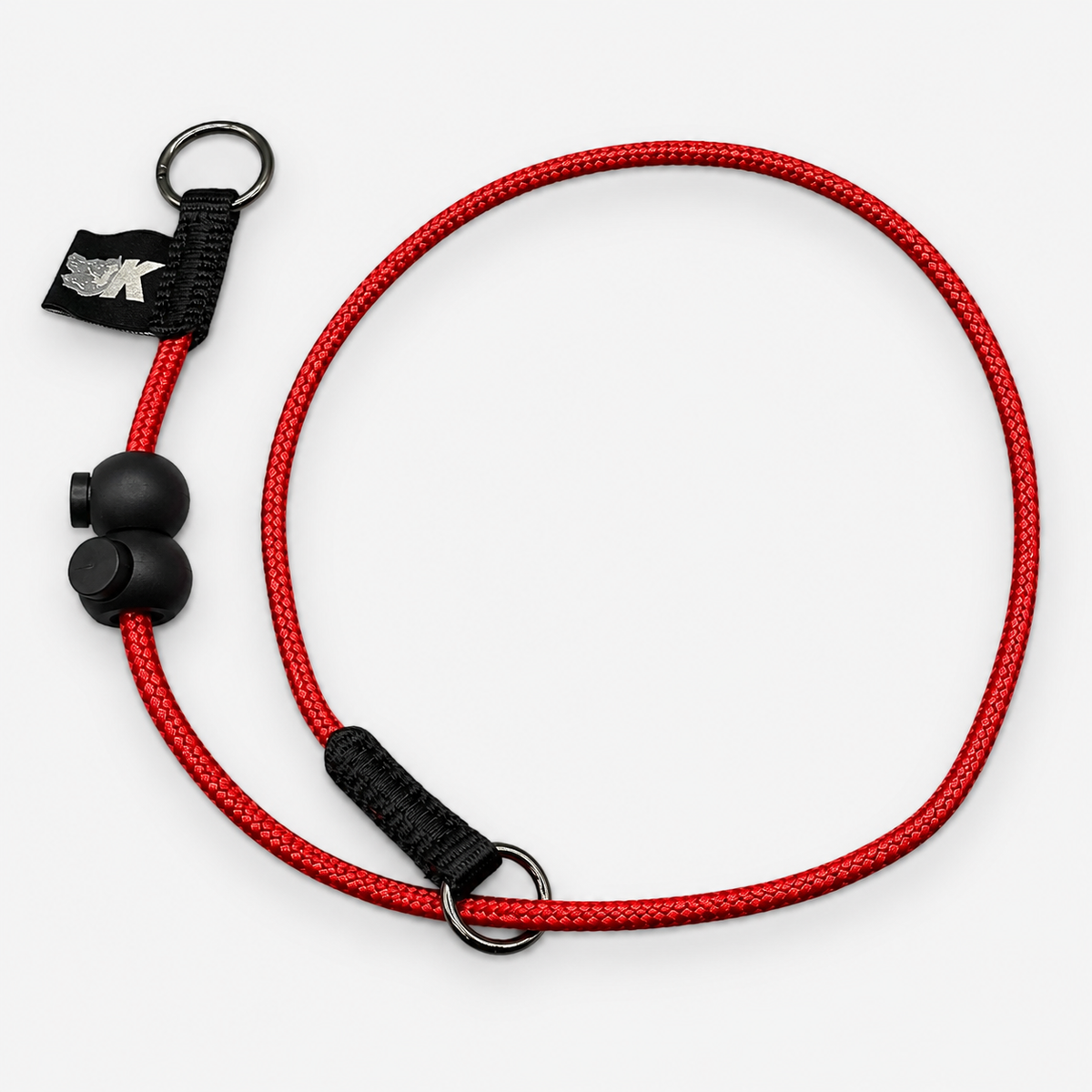Rope Slip Dog Collar, Red / Standard
